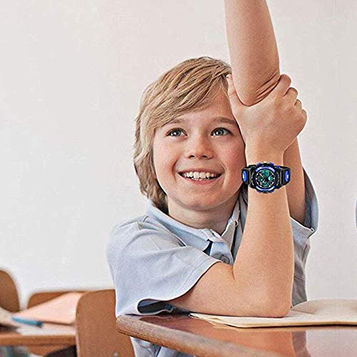 V2A Resin Analog-Digital Boy Watch - Blue Dial, Blue Strap - Image 2