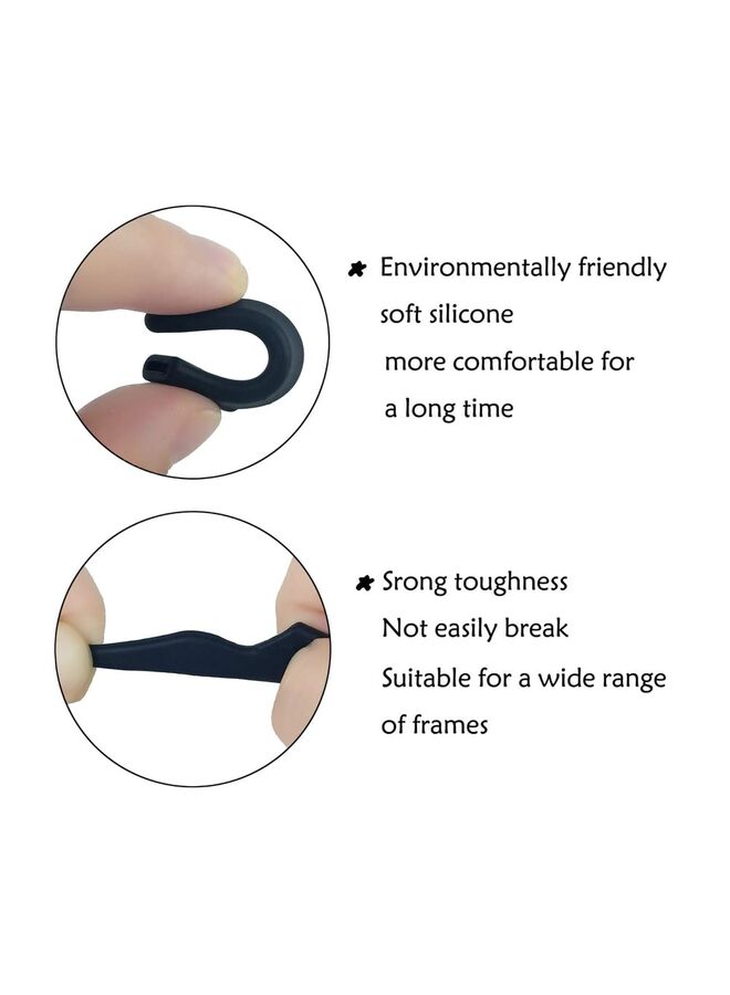 15Pairs Glasses Anti-slip Silicone Ear Clip, Glasses Holder, Sports Eyeglass Ear Grips, Safety Eyewear Retainers for Sunglasses Presbyopia Eyeglass?3 Black 3 White 3 Sky Blue 3 red 3 brown? - Image 2