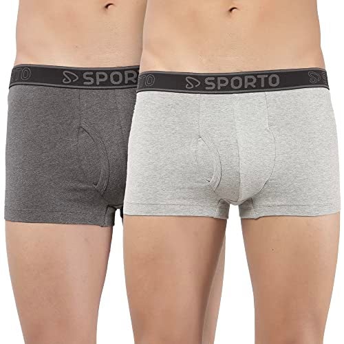 sporto Men's Trunk Underwear | Soft Elastic | Soft Waistband | Breathable Comfortable Innerwear | Pack of 2 | Color May Vary - Image 1