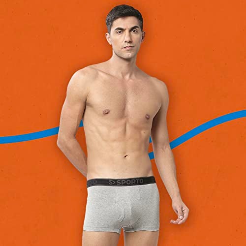 sporto Men's Trunk Underwear | Soft Elastic | Soft Waistband | Breathable Comfortable Innerwear | Pack of 2 | Color May Vary - Image 3