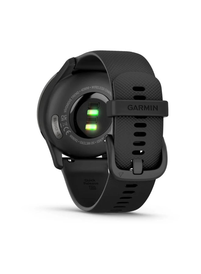 GARMIN Vivomove Trend - 40.4 Mm - Up To 5 Days Of Battery Life - 1.1" Inch Lcd Display, Chemically Strengthened Glass, Heart Rate Monitor, Stress Tracking, Smart Notification, Tap To Pay, Ios And Android Compatible Black - Image 4