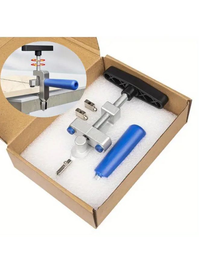 1pc 2 in 1 Multifunctional Ceramic Tile Cutter And Glass Tile Divider With Ergonomic Grip Durable Carbon Steel Blade Precision Cutting Tool For Tile Installation Sleek Metallic Finish Silvery - Image 1