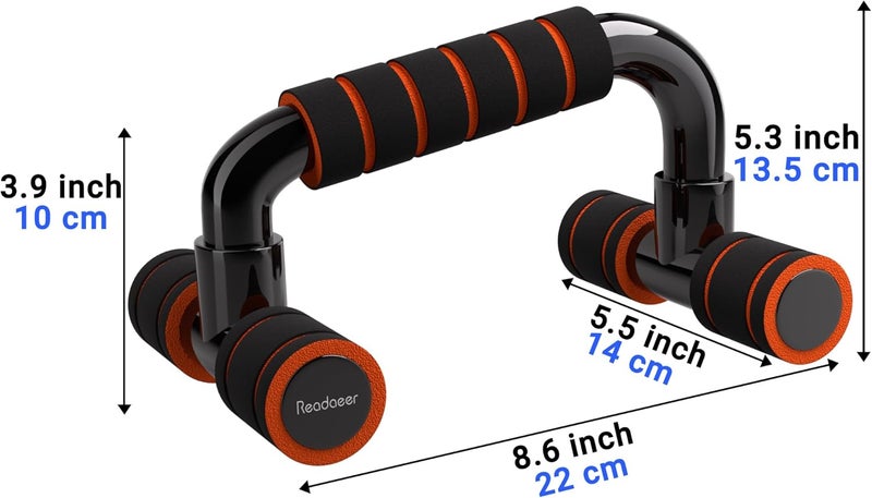 Readaeer Push Up Bars Gym Exercise Equipment Fitness 1 Pair Pushup Handles with Cushioned Foam Grip and Non-Slip Sturdy Structure Push Up Bars for Men & Women - Image 5