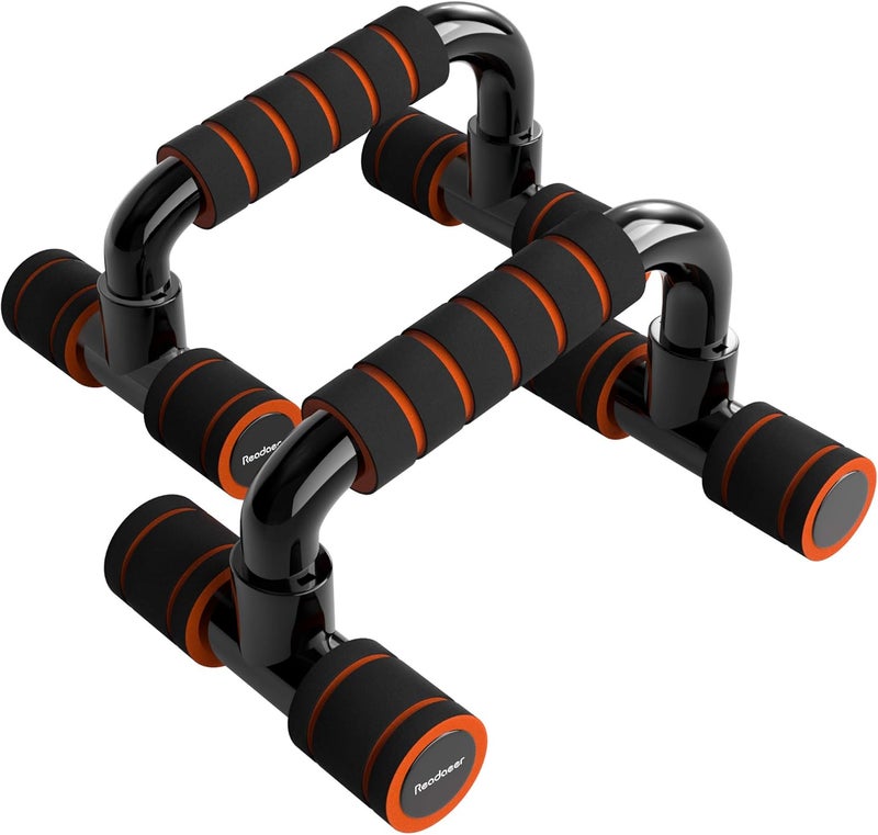 Readaeer Push Up Bars Gym Exercise Equipment Fitness 1 Pair Pushup Handles with Cushioned Foam Grip and Non-Slip Sturdy Structure Push Up Bars for Men & Women - Image 1