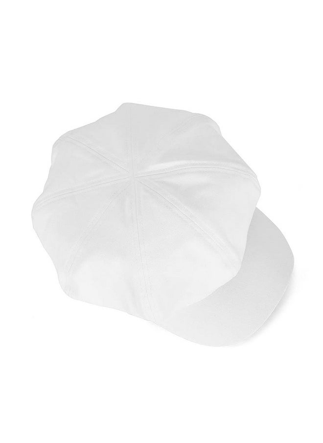 MK MATT KEELY - Newsboy Cabbie Baker Boy Hat Beret Cap For Women Fashion Pageboy Visor Paperboy Hat Fisherman'S Sailor Fiddler Hat Autumn Adjustablewhite - Image 1