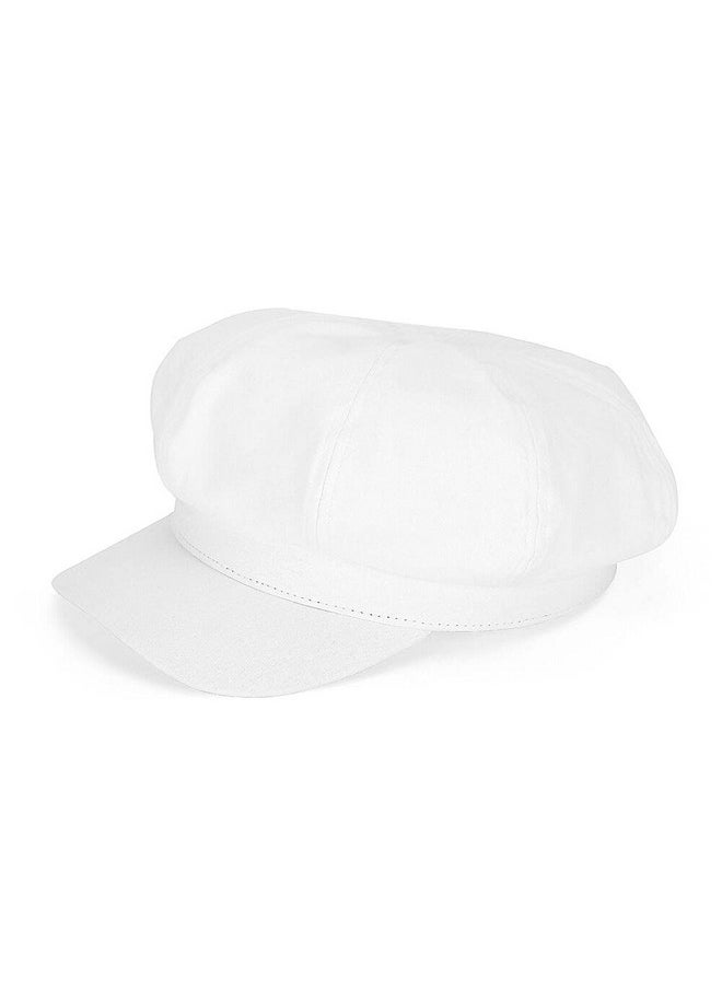 MK MATT KEELY - Newsboy Cabbie Baker Boy Hat Beret Cap For Women Fashion Pageboy Visor Paperboy Hat Fisherman'S Sailor Fiddler Hat Autumn Adjustablewhite - Image 1