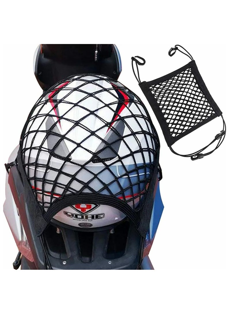 KGL BROSISS Universal Motorcycle Helmet Net | Elastic Cargo Net for Bike & Scooter | Strong Nylon Mesh with Hooks for Luggage, Bags & Helmets - Image 2