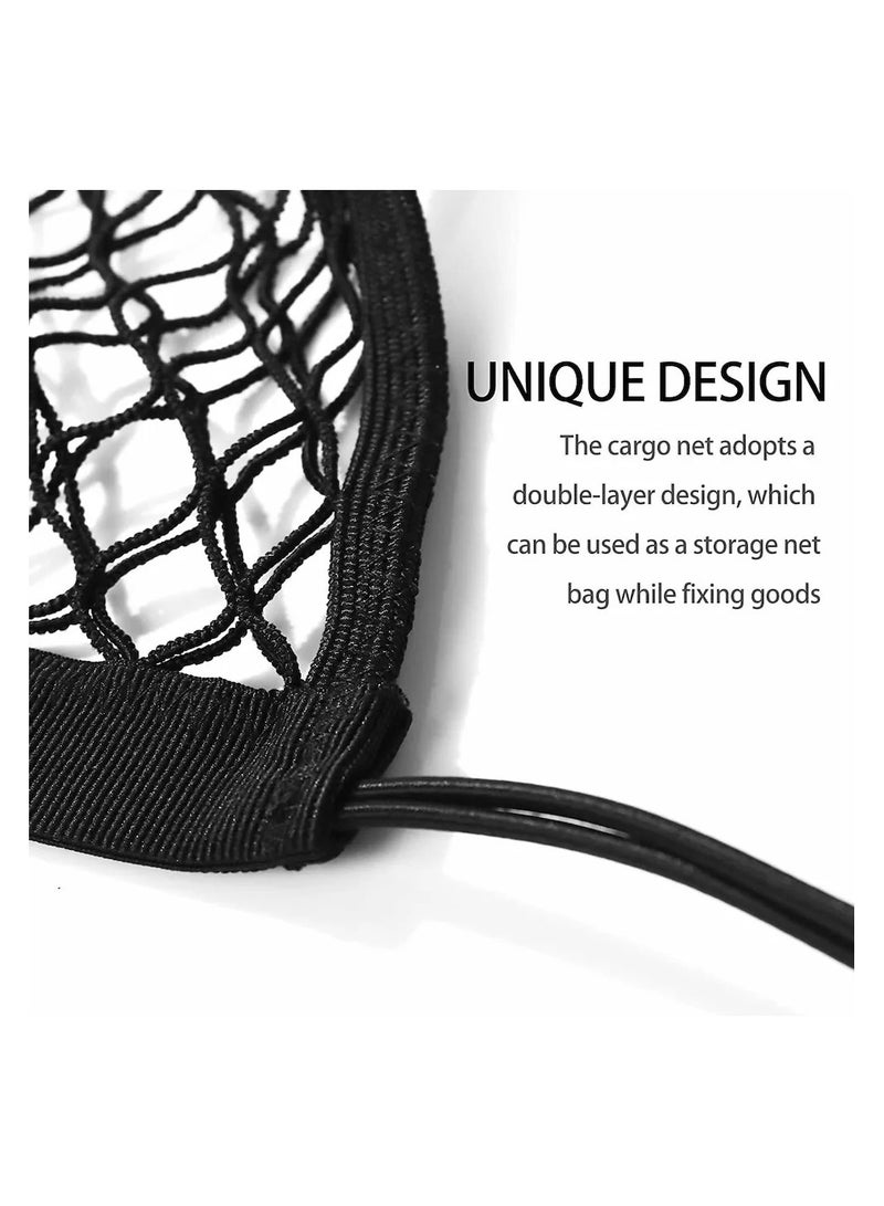 KGL BROSISS Universal Motorcycle Helmet Net | Elastic Cargo Net for Bike & Scooter | Strong Nylon Mesh with Hooks for Luggage, Bags & Helmets - Image 3