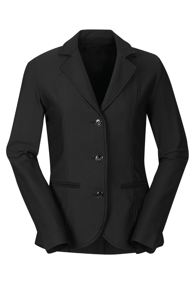 Kerrits Kids Affinity Aero Mesh Show Coat - Breathable Black Equestrian Jacket, XL