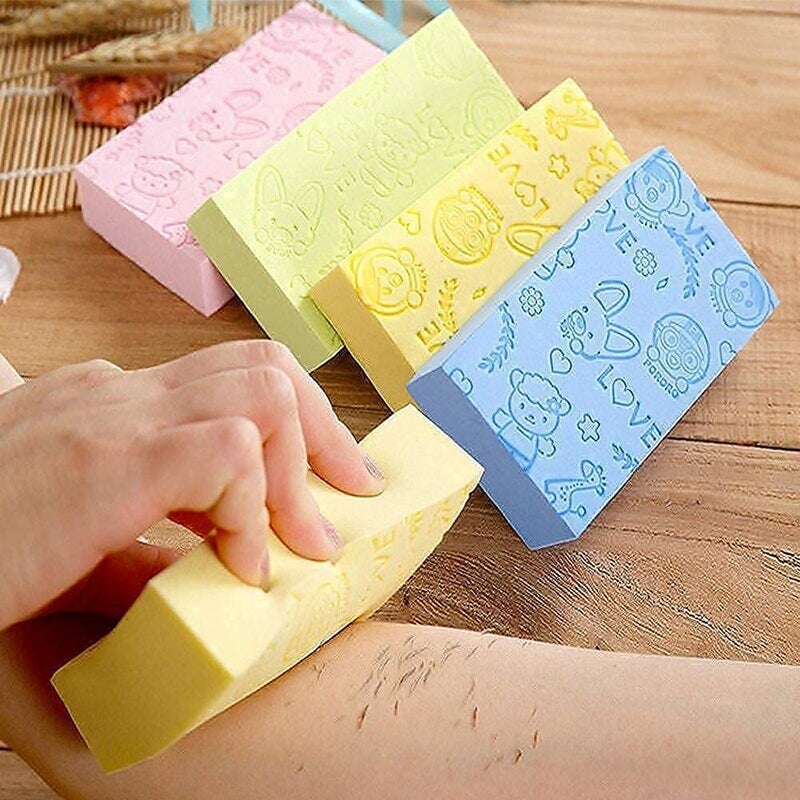 NexGenHub Ultra Soft Exfoliating Sponge Asian Bath Sponge For Shower Japanese Spa Cellulite Massager Dead Skin Remover Sponge For Body Face Scrubber for Women and Men Random Color Pack Of 1  - Image 5