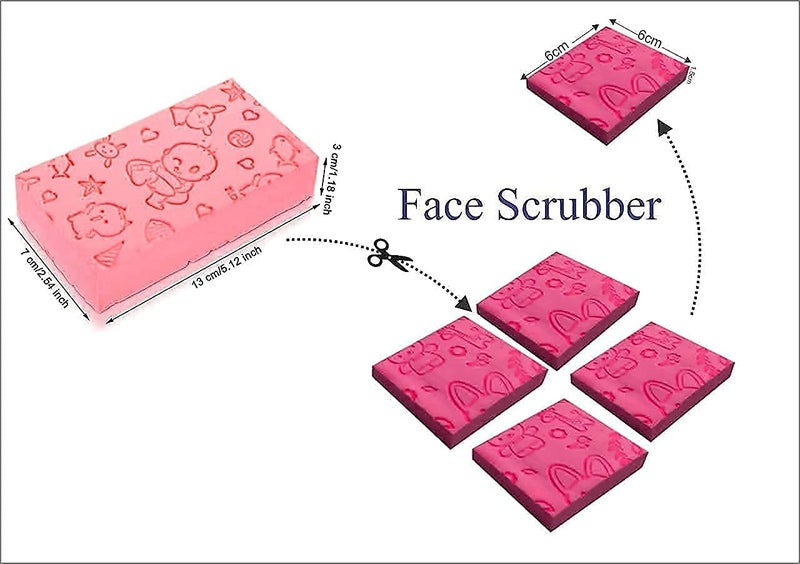 NexGenHub Ultra Soft Exfoliating Sponge Asian Bath Sponge For Shower Japanese Spa Cellulite Massager Dead Skin Remover Sponge For Body Face Scrubber for Women and Men Random Color Pack Of 1  - Image 2