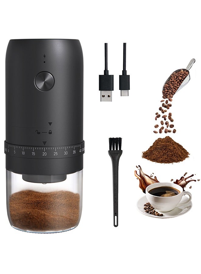 Electric Coffee Bean Grinder, Portable Electric Conical Burr Grinder with Multi Grind Settings, Rechargeable Coffee Bean Grinder for Espresso, Cold Brew, Flip Coffee and Drip Coffee  - Image 1