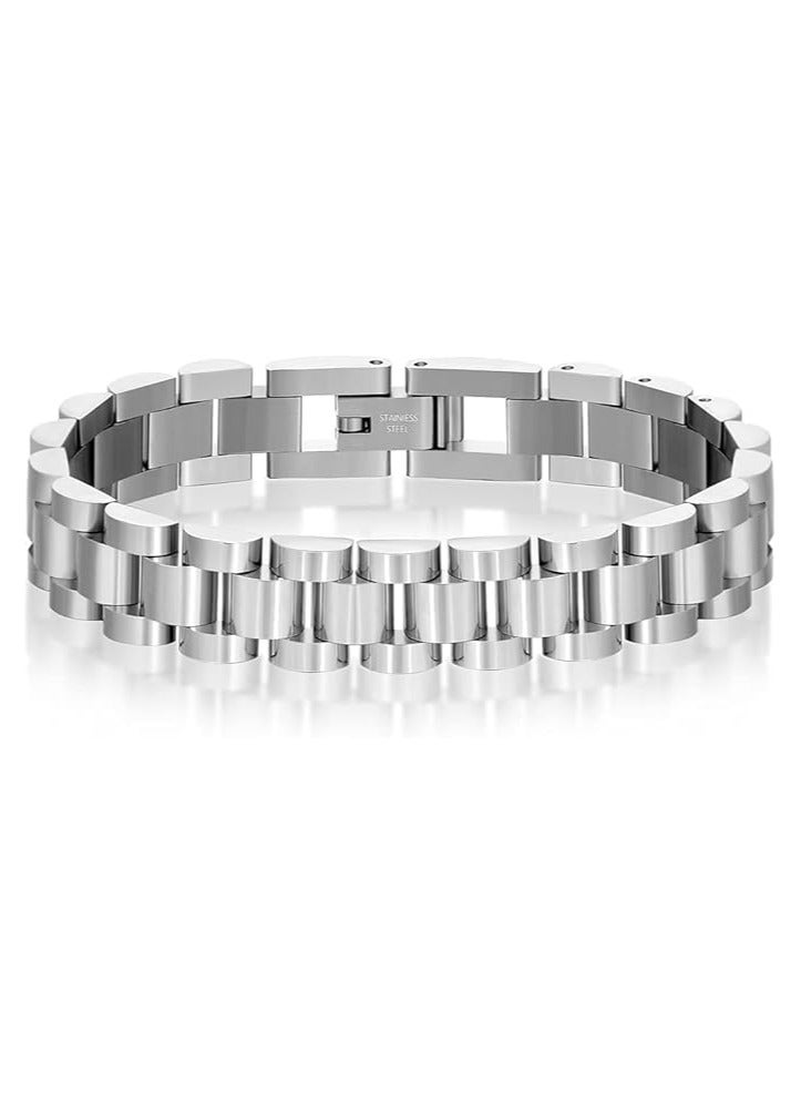 Fayrouz Jewellery Unisex Waterproof Bracelet for Women Stainless Steel Thick Links Bracelet by Firouz Jewelry - Image 1