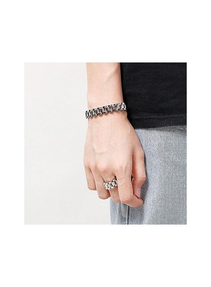 Fayrouz Jewellery Unisex Waterproof Bracelet for Women Stainless Steel Thick Links Bracelet by Firouz Jewelry - Image 3