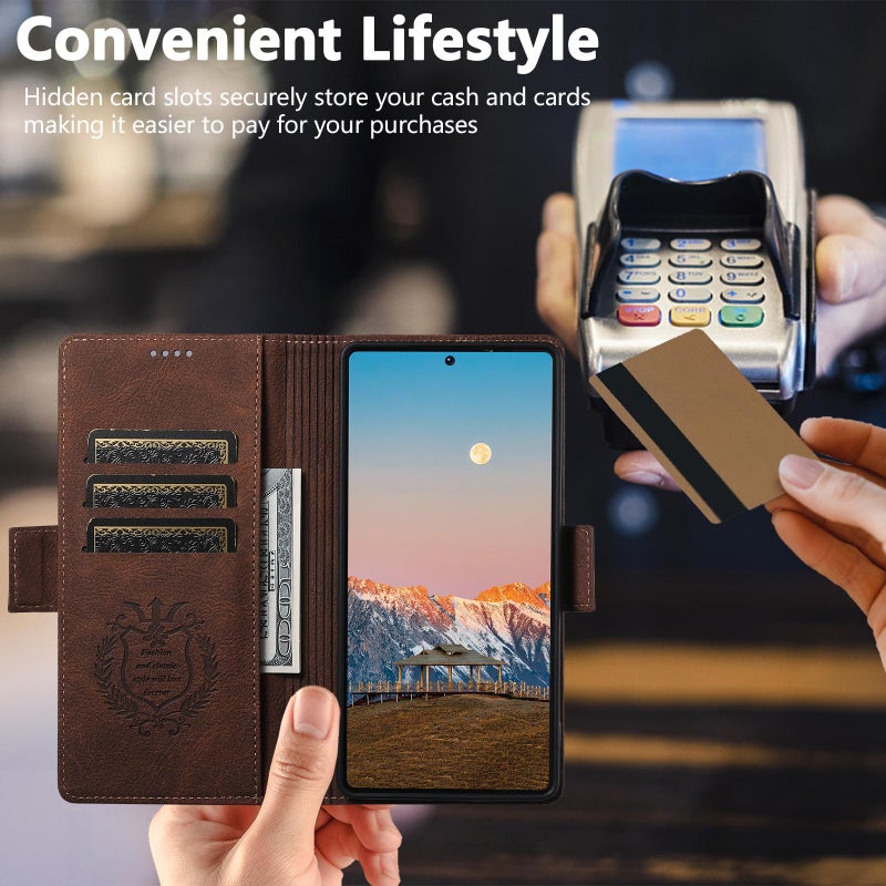 Suteni For Samsung Galaxy S24 Ultra 5G Suteni J07 Multifunctional Horizontal Flip Magsafe Leather Phone Case(Brown) - Image 4