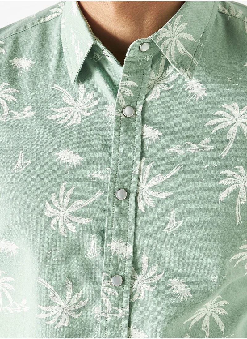 لي كوبر Printed  Relaxed
  Fit Shirt