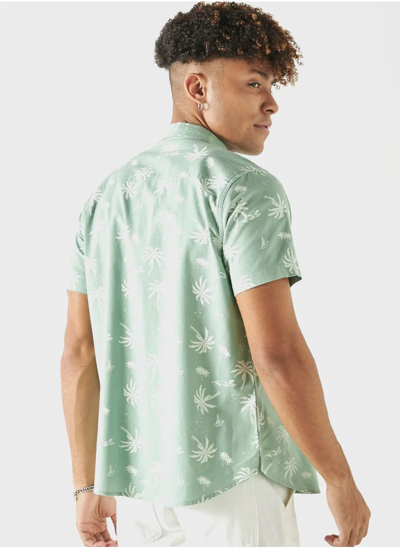 لي كوبر Printed  Relaxed
  Fit Shirt