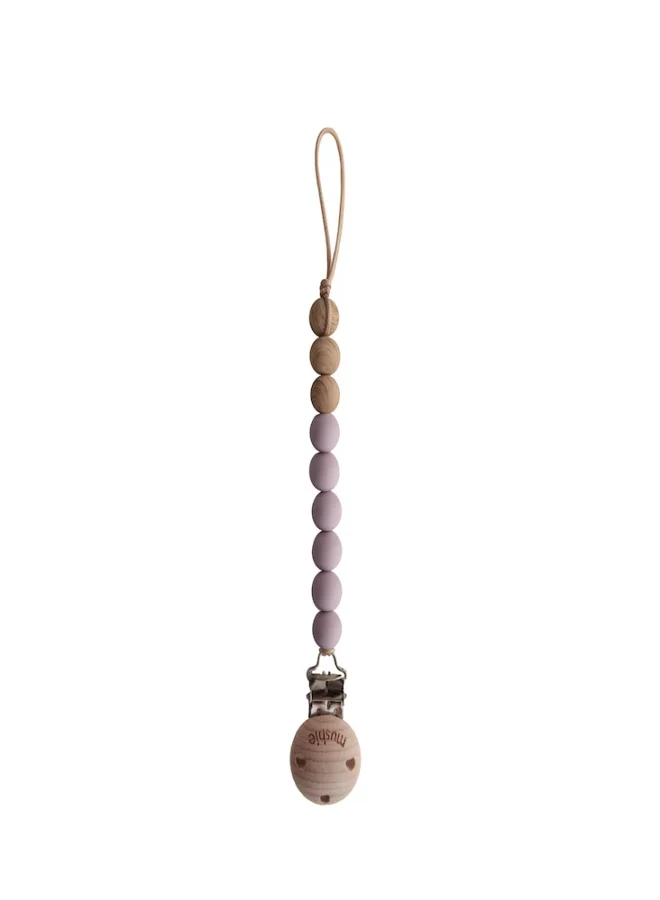 mushie Pacifier Clips Eva Mauve