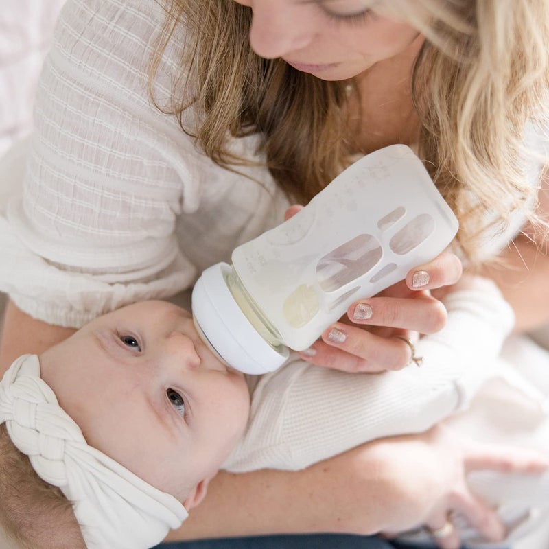 Olababy Silicone Sleeve for Avent Natural Glass Baby Bottles (8 oz, Translucent) - Image 3