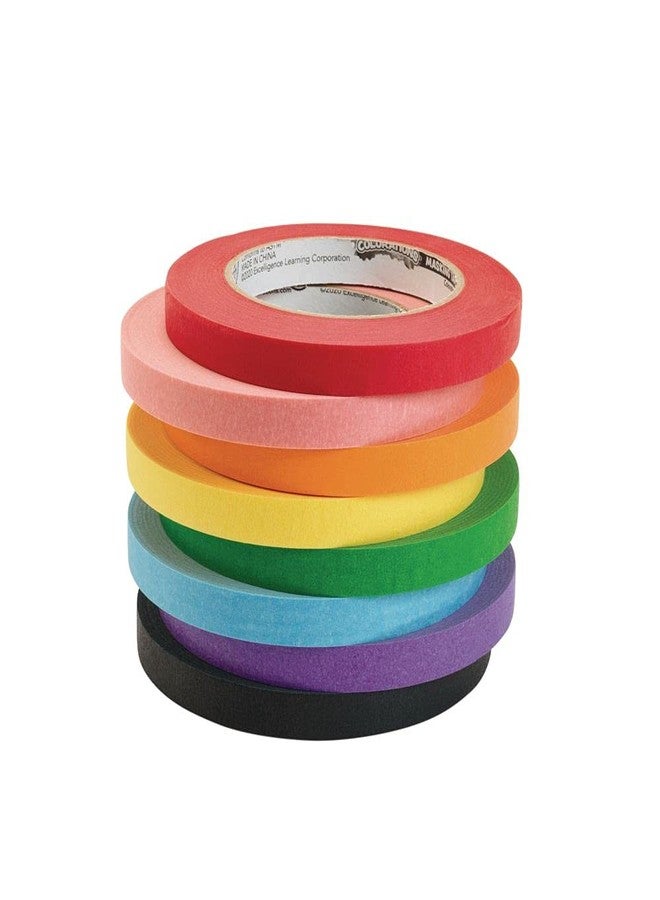 Colorations 1/2 Inch Thick Masking Tape in 8 Colors! Perfect for Home or Classroom Use - Image 1