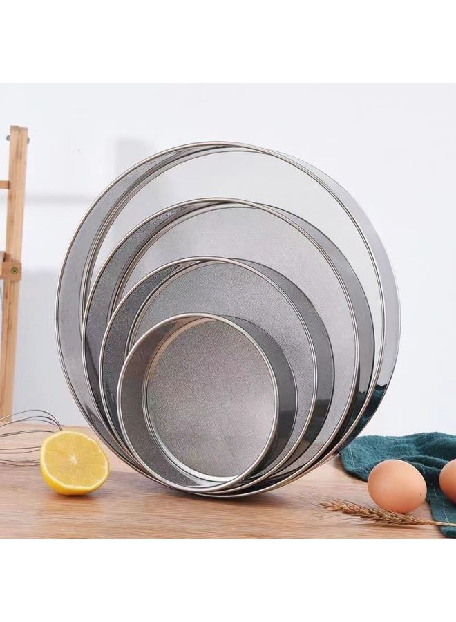 Flour Sieve Sieve Ultra-fine Filter Screen Household Stainless Steel Screen Baking Tool Handheld 60 Mesh Powder Sifter-Specifications:Regular 40 Mesh - Clumping Flour/fine Multigrain Powder-Color:Diameter 4.9cm [mini - No Hanging Ring]  - Image 3