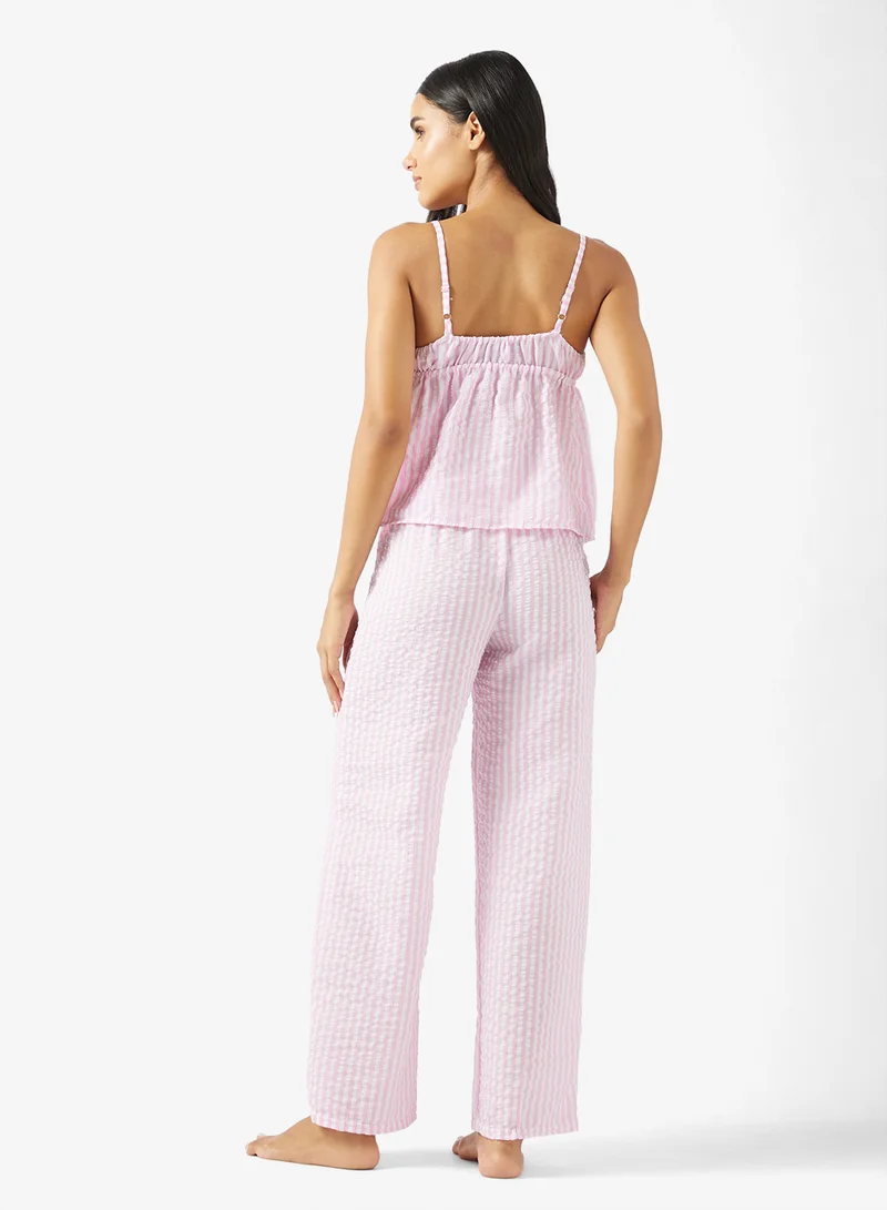 Ginger Striped Cami & Pyjama Set