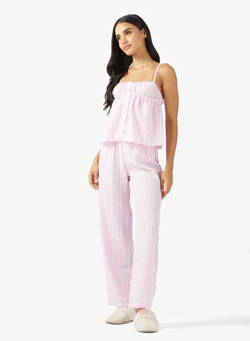 Ginger Striped Cami & Pyjama Set