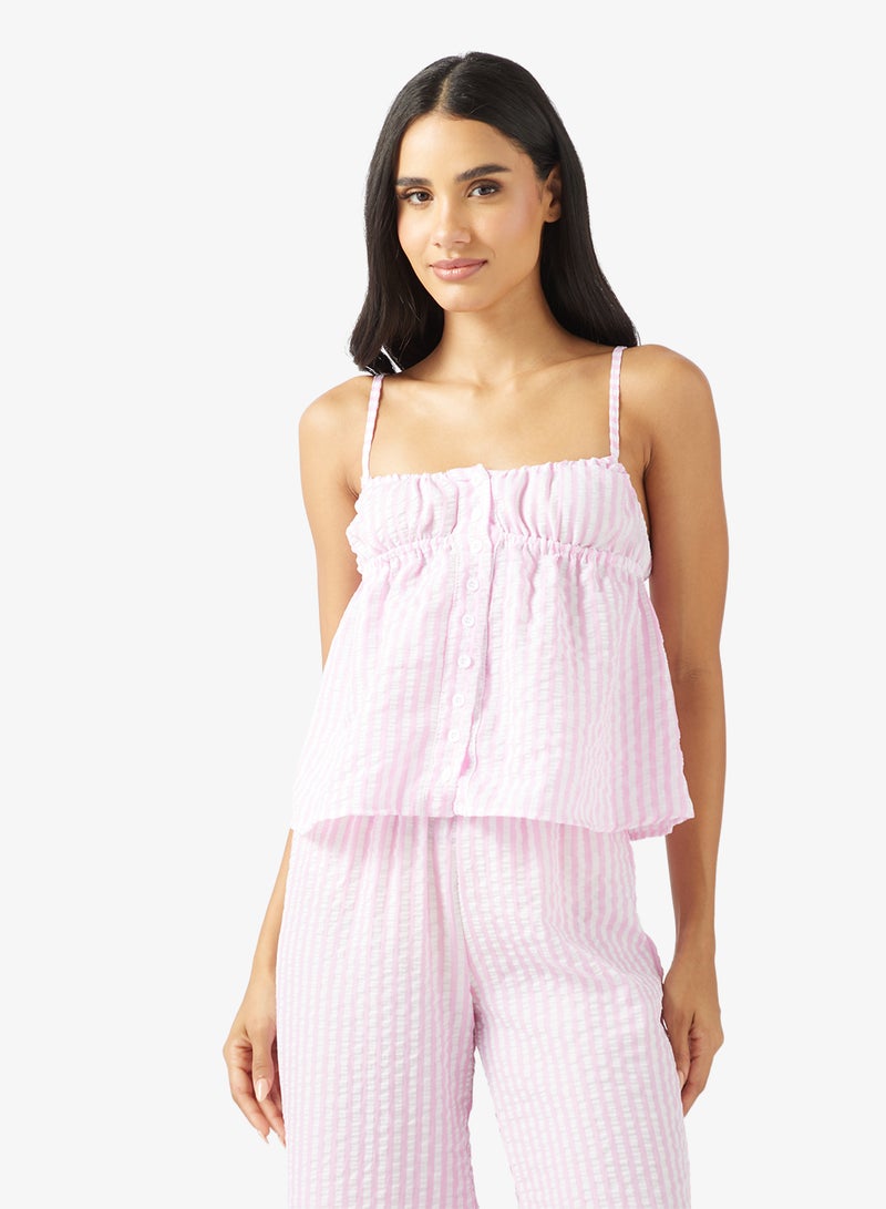 Ginger Striped Cami & Pyjama Set - Image 3