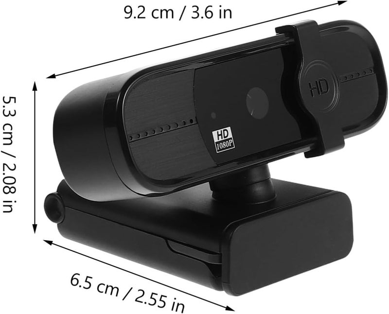 كاميرا ويب Balacoo 1080p HD للكمبيوتر مع اتصال USB، كاميرا مؤتمرات فيديو ذات تركيز ثابت لأجهزة الكمبيوتر المكتبية، للاستخدام في البث المباشر والاجتماعات عبر الإنترنت - Image 2