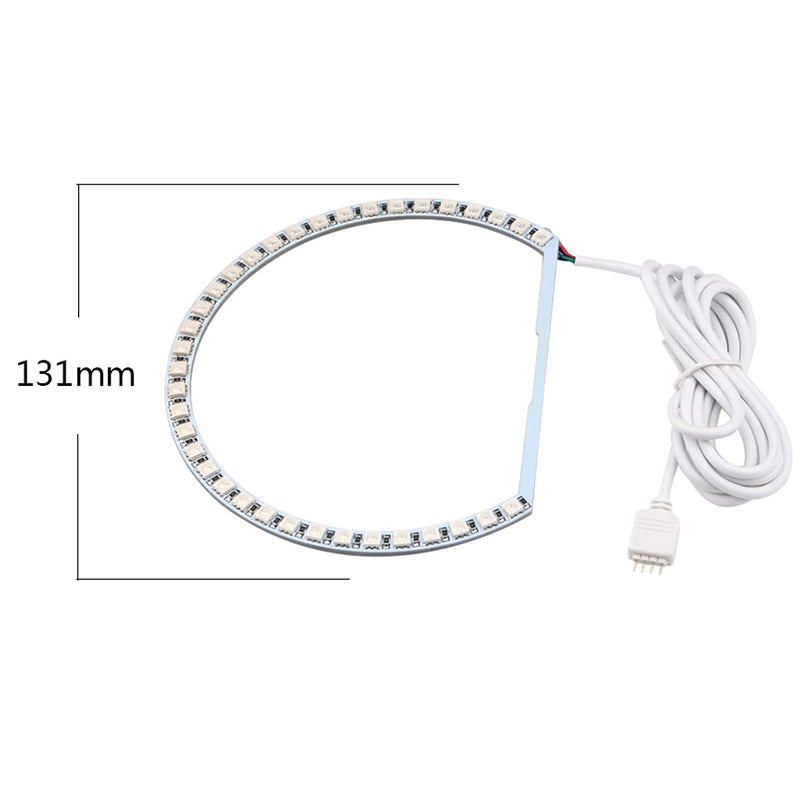 WEPARTICULAR WEPARTICULAR 2X 131mm 2X 146mm Car 5050 SMD LED RGB Flash Angel Eyes Halo Ring Light Colorful Multicolor Daytime Running Lights Compatible For BMW E46 3 Series  - Image 2