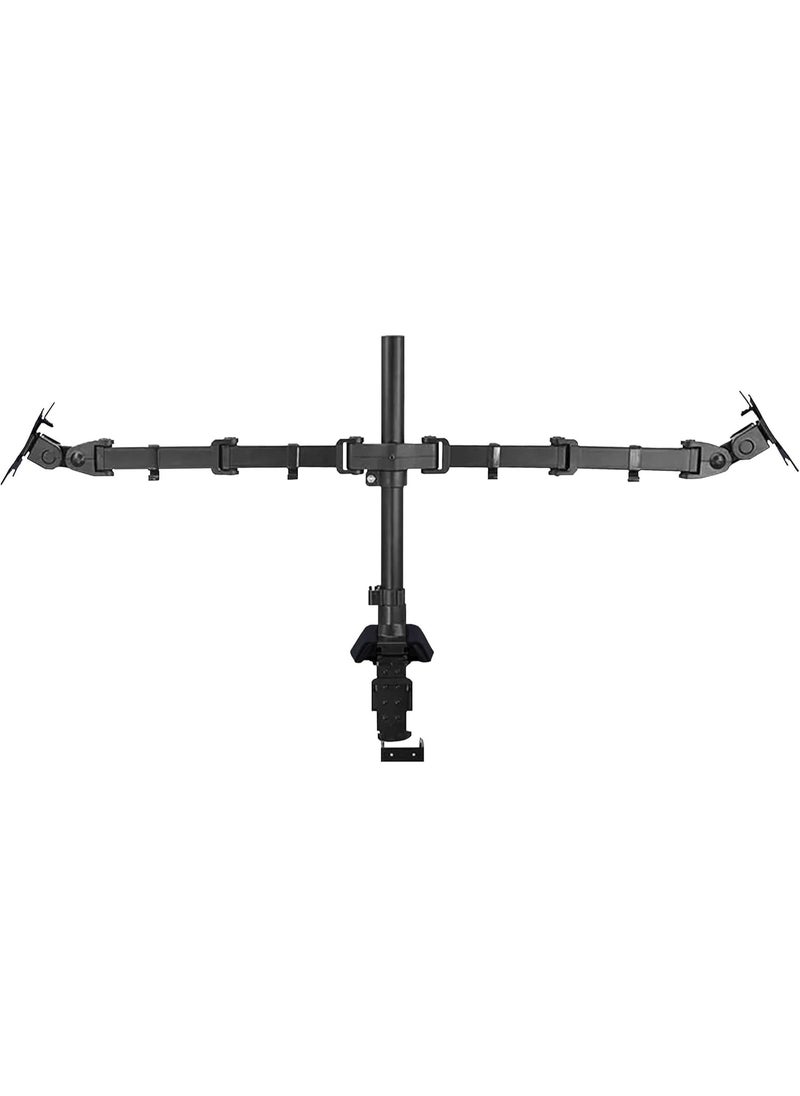 Dual Monitor Arm Mount – Adjustable for 17–32” Screens, 360° Rotation, VESA 100x100, Heavy Duty, Max Load 9kg