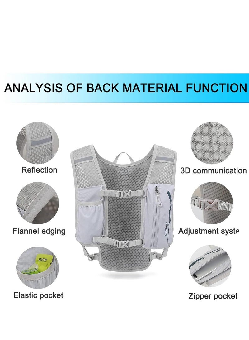 Generic Running Hydration Vest Backpack Lightweight Insulated Pack with 1.5L Water Bladder Bag Daypack for Hiking Trail All-Purpose Cycling Race Marathon - Image 4