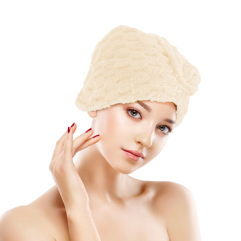 2pcs Hair Towel Wrap Towel Turban For Wet Hair Towel Fast Drying Towel Wrap - Image 4