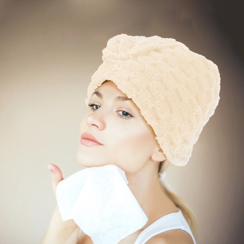 2pcs Hair Towel Wrap Towel Turban For Wet Hair Towel Fast Drying Towel Wrap - Image 5