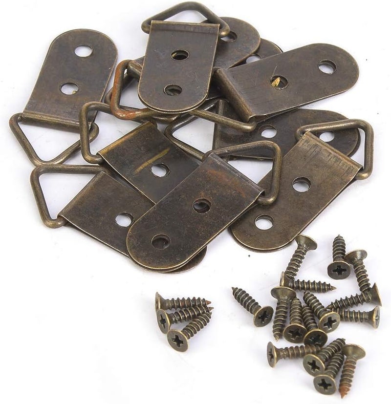 50 Sets E Color Picture Hangers Kit With Screws D Ring Hooks For Frames Clock Paintings - Image 1