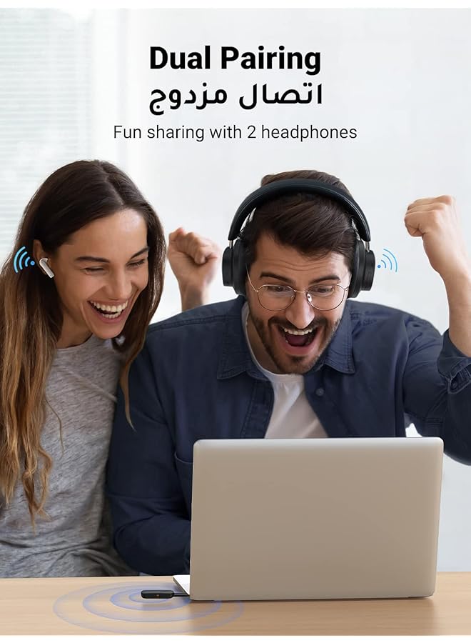 Ugreen Car Bluetooth Adapter 5.0, 2 In 1 Aux Bluetooth Transmitter Receiver 3.5Mm Wireless Audio Dongle For Tv Car Home Stereo System Earbuds Headphones - Image 3