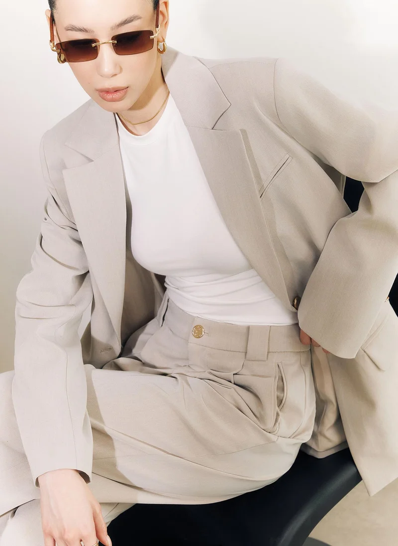 Lichi  Suiting jacket with golden buttons for Women | Best Price UAE