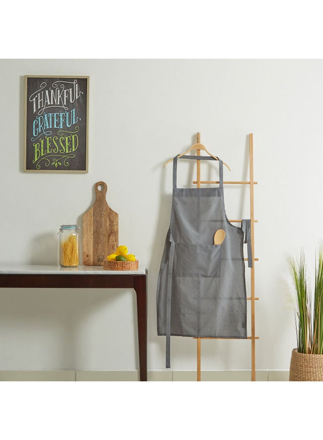 NIBEMINENT Atlanta Solid Cotton Apron Grey 60x90cm - Image 4