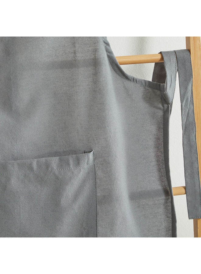 NIBEMINENT Atlanta Solid Cotton Apron Grey 60x90cm - Image 3