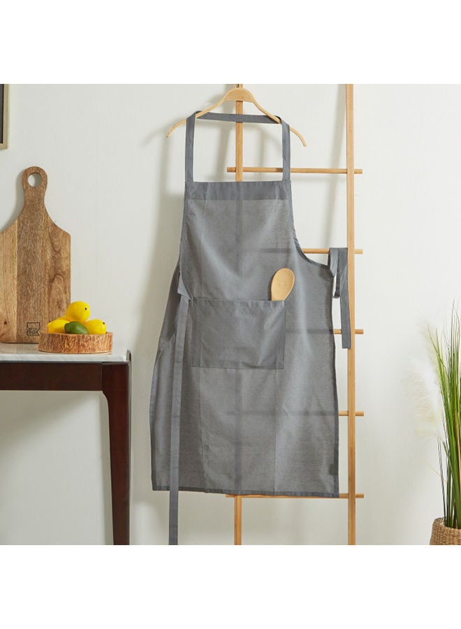 NIBEMINENT Atlanta Solid Cotton Apron Grey 60x90cm - Image 2