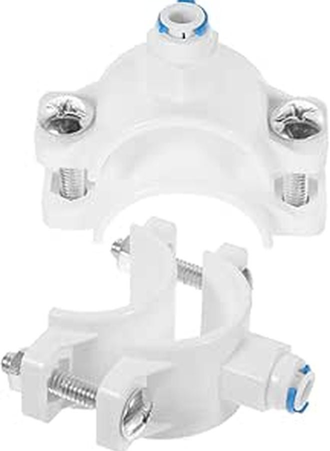 2Pcs Water Filter Retaining Clip Drain Saddle Valve Clamp For RO System Aquarium RV Quick Connect - Image 1