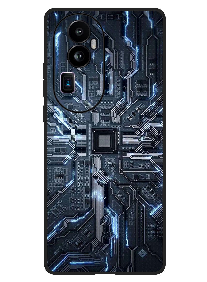 Theodor Protective Case Anti Scratch Shock Proof Bumper Cover For Oppo Reno 10 Pro Plus Hardware Circuit - Image 1