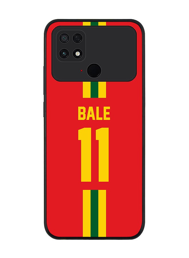Stylizedd Rugged Black edge case for Xiaomi Poco C40 Slim fit Soft Case Flexible Rubber Edges Anti Drop TPU Gel Thin Cover - Football Team - Wales Player Name - Bale - Image 1
