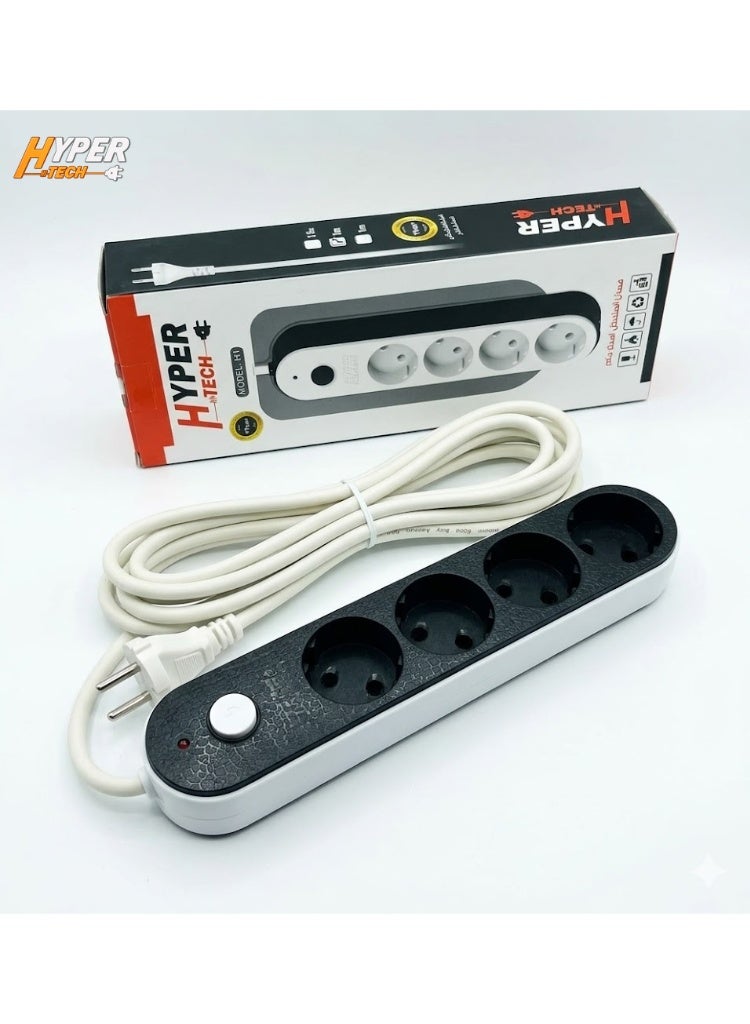 HYPERTECH Hyper Tech H1 Power Strip – Four outlets with safety switch - Image 1