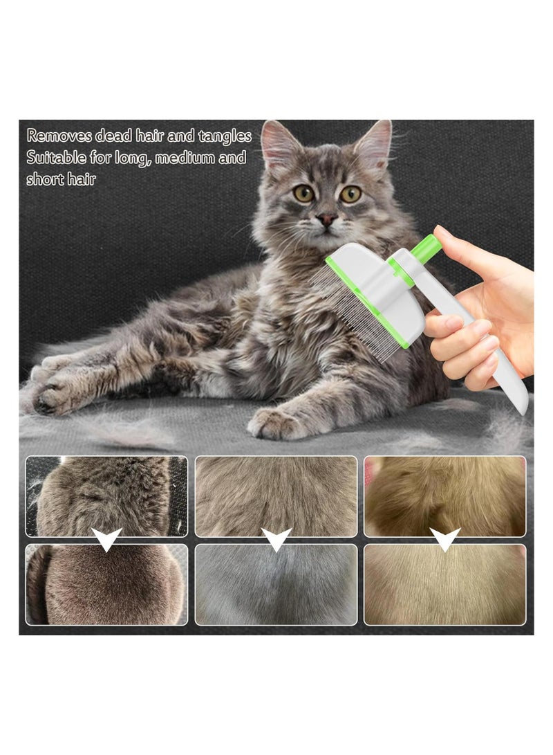 🧴🐕‍🦺 مشط برغوث للحيوانات الأليفة مع زر تحرير – فرشاة متطورة لإزالة الشعر القصير والطويل للقطط والكلاب - Image 4