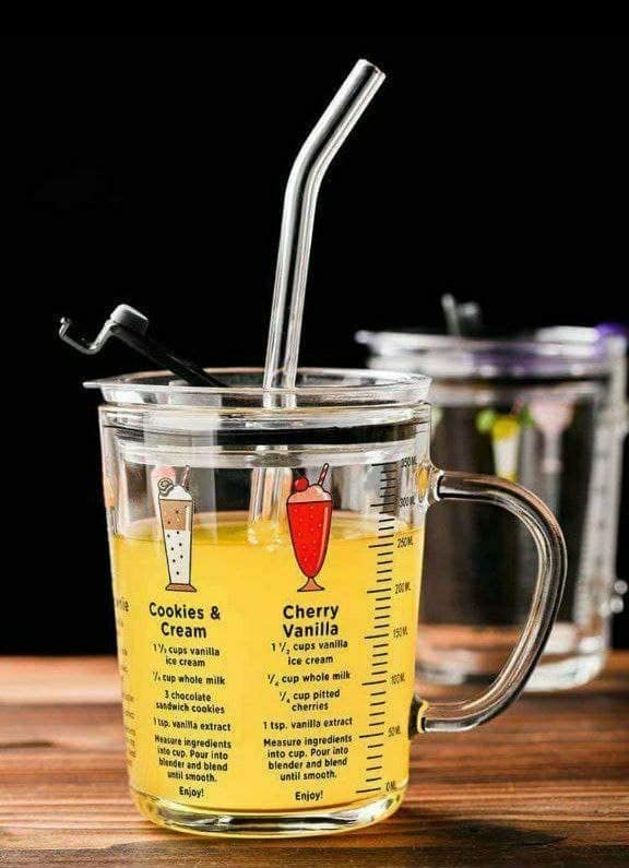 SKDBPM Coffee Mugs with Handle Large Colombian Glasses Tall Glass Tumbler Milk Cup Mug H - Image 3