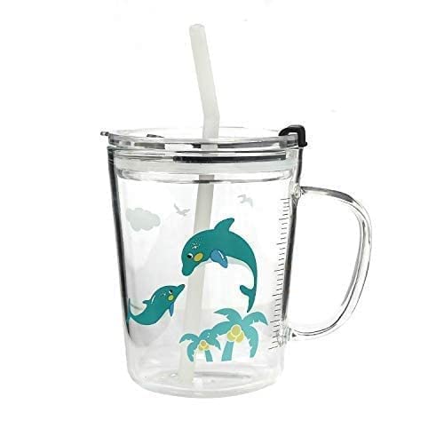 SKDBPM Coffee Mugs with Handle Large Colombian Glasses Tall Glass Tumbler Milk Cup Mug H - Image 1