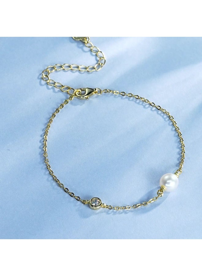 KUYING Simple Natural Freshwater Pearl Bracelet