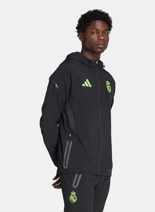 Adidas Real Madrid Tiro 25 Pro Vis Tech Travel Jacket - Image 3
