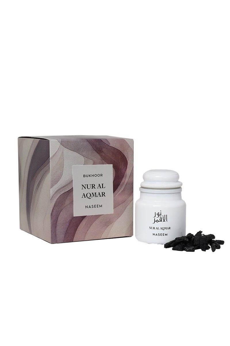 Naseem BUKHOOR NUR AL AQMAR – Arabic Oud Incense 40g – Oriental Blend with Teakwood, Lily, Saffron, Amber & Agarwood – Long-Lasting Home Fragrance Bakhoor - Image 3